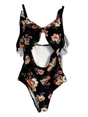 Cupshe One Piece Swimsuit Womens Medium M Floral Stretch Padded Beach Sexy NEW
